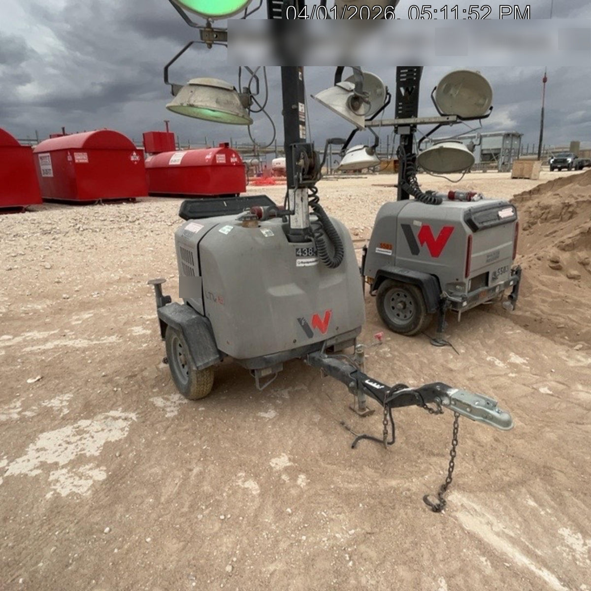 2019 Wacker Neuson LTV6L-MH Wacker Neuson LTV6L Mobile Light Tower w/Fuel Level Sensor Installed