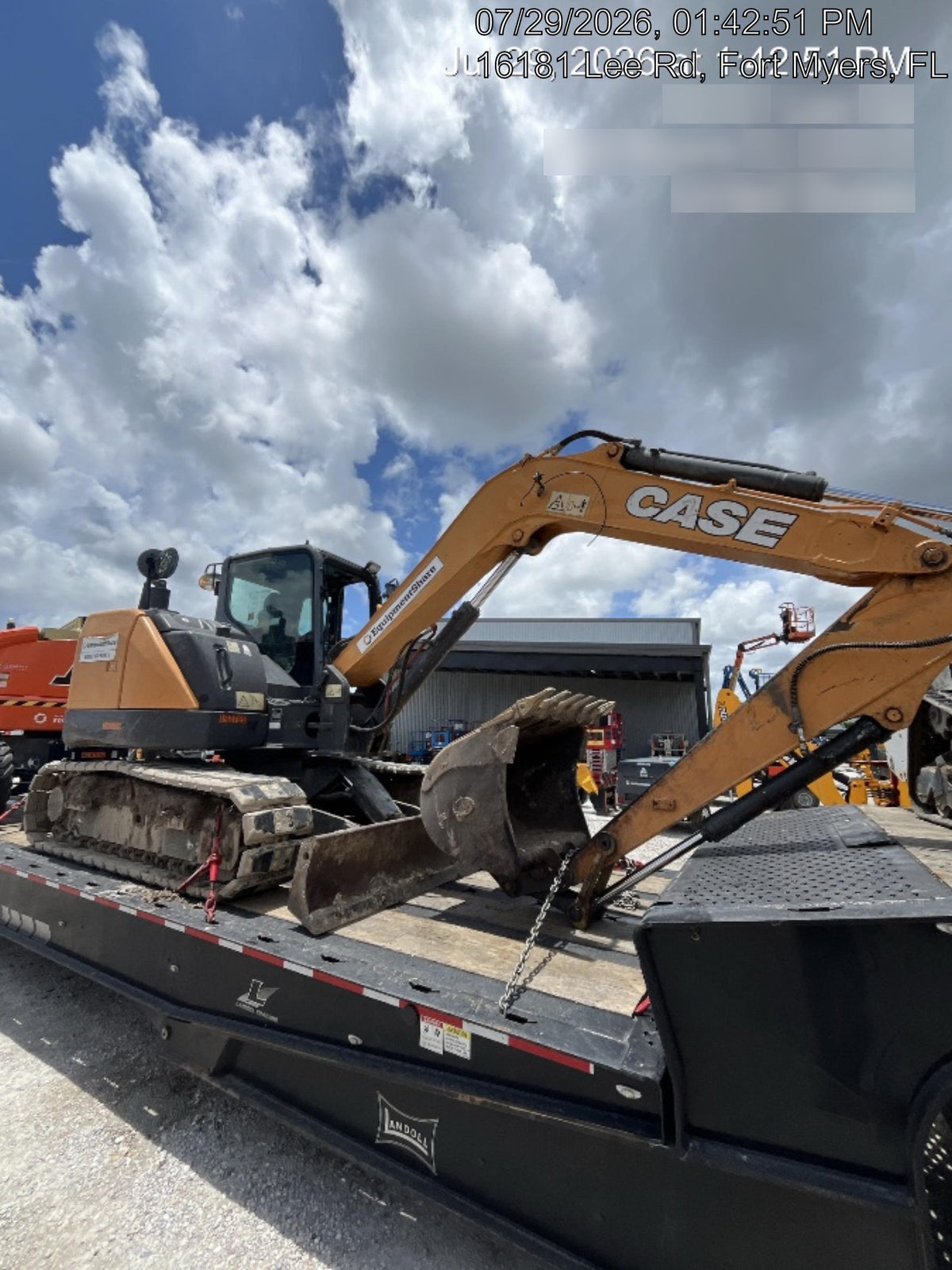 2018 Case CX80C CLOSED CAB, A/C, RUBBER TRACKS PADS, 7'-2" ARM