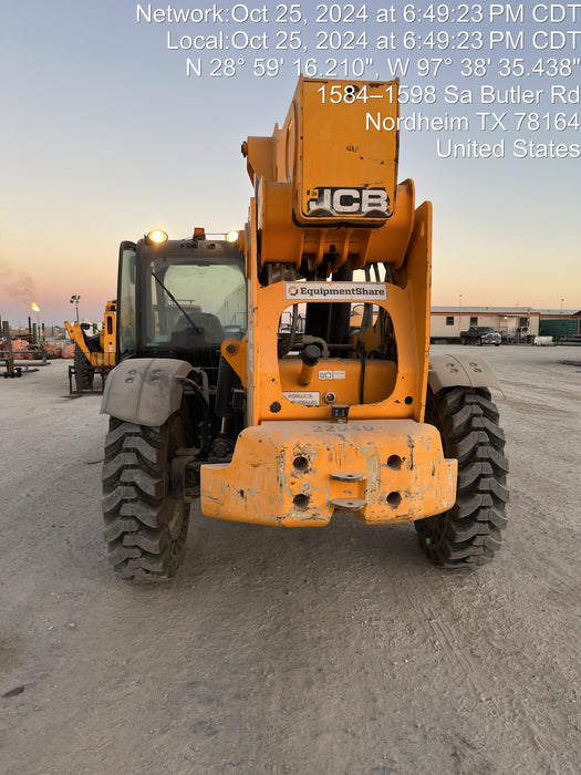 2018 JCB 510-56 JCB 510-56 Telehandler 74 HP w/CAB/HVAC, Beacon, Worklights, Aux Hydraulics, Solid Tires, 60" Carriage/Forks
