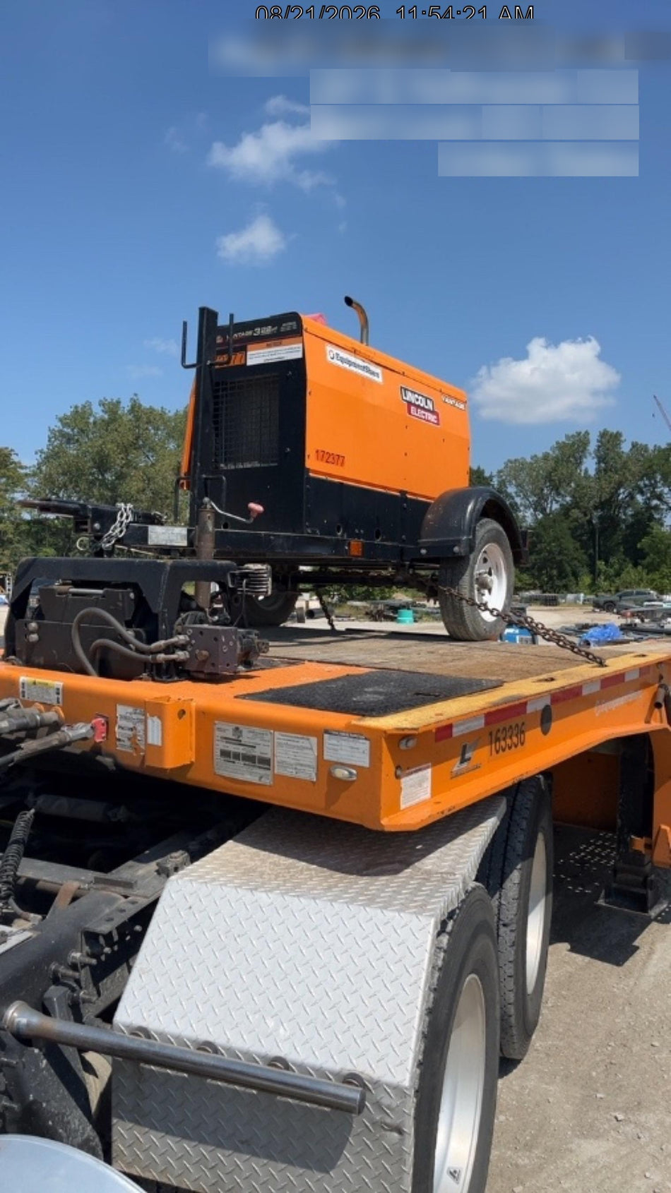 2021 Lincoln Electric Vantage 322 Vantage 322 Ready Pak 3 w/ Decals, ORANGE (includes trailer, cable rack, fender light kit) NO Telematics