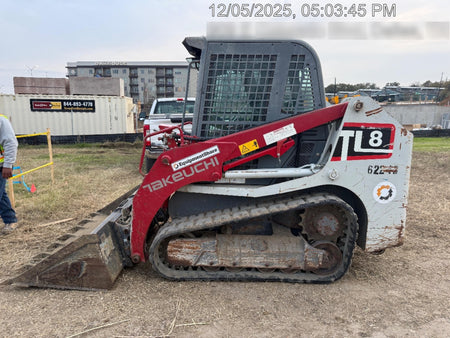 2020 Takeuchi TL8CR Cab/Heat/Air, 74hp, Hydraulic QC w/76" HD Bucket w/ Smooth Bolt on Edge, 76" HD Bucket w/Teeth
