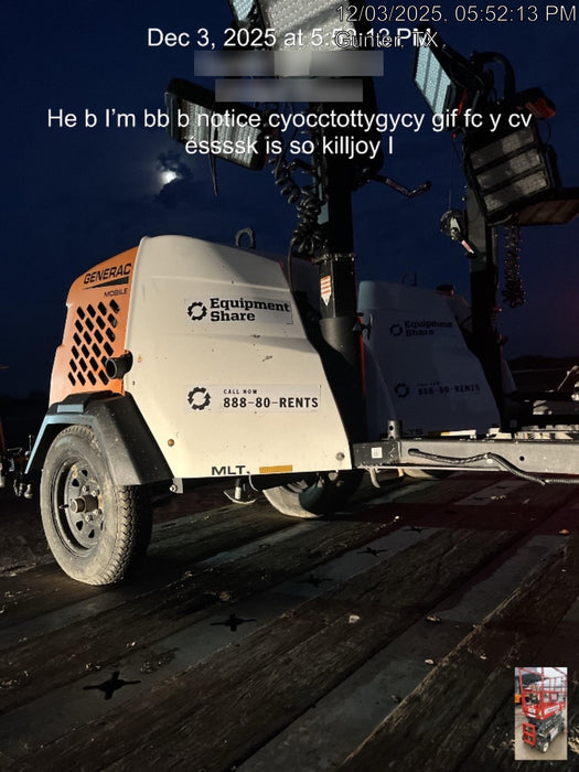 2023 Generac MLT2 Diesel, Flex Switch 120V Input, Powerzone Controller, (4) 320W LED Lights, 4kW Generator, 39.9 Gal Fuel Tank, 2" Ball, T3