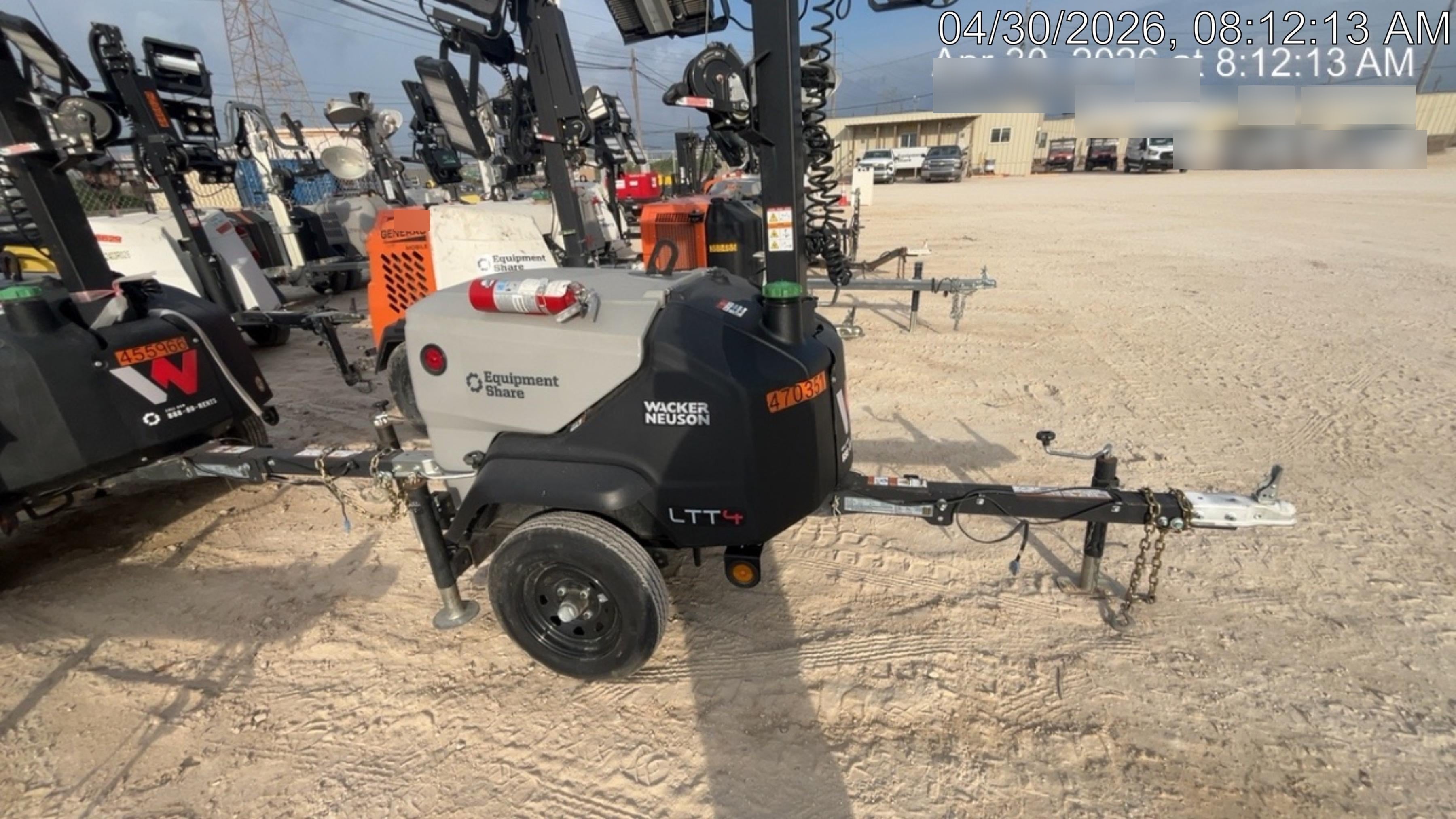 2024 Wacker Neuson LTT4 Diesel, Kohler KDW702, Deep Sea Controller, Auto Start, LED 320W, Bypass Outlet, T3
