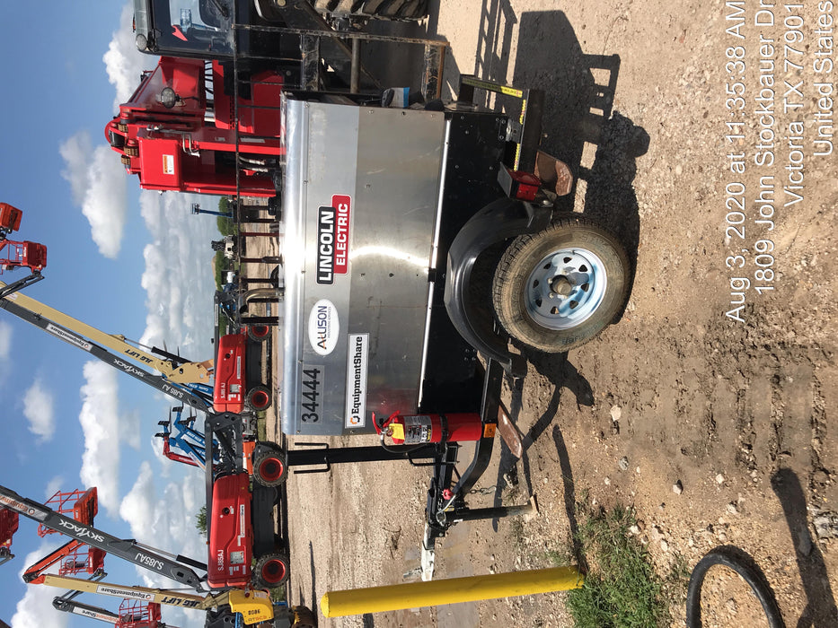 2019 Lincoln Vantage 322 Welder Ready-Pak 3, Two wheel trailer, Fender and Light kit, Cable Rack