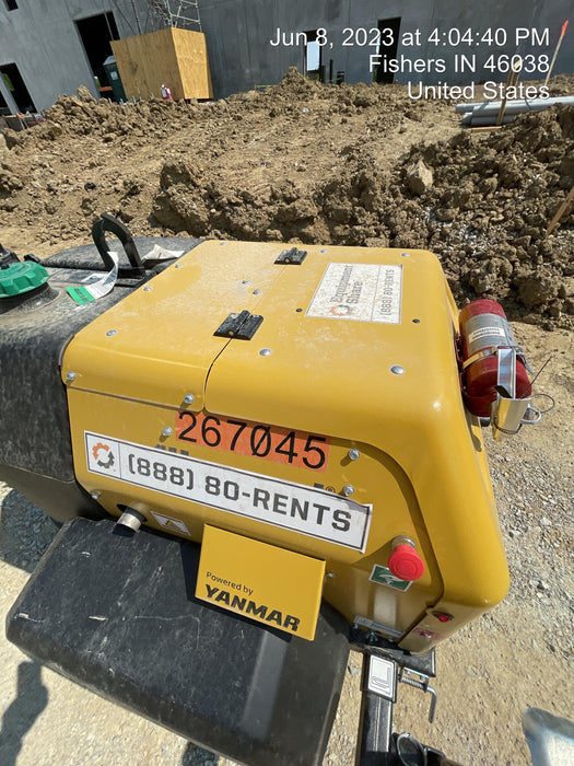 2022 Allmand NLV3GR (4) LED Light Fixture 350W, 23' Vertical Mast, 3kW Prime, Towable, ES Decals, T3