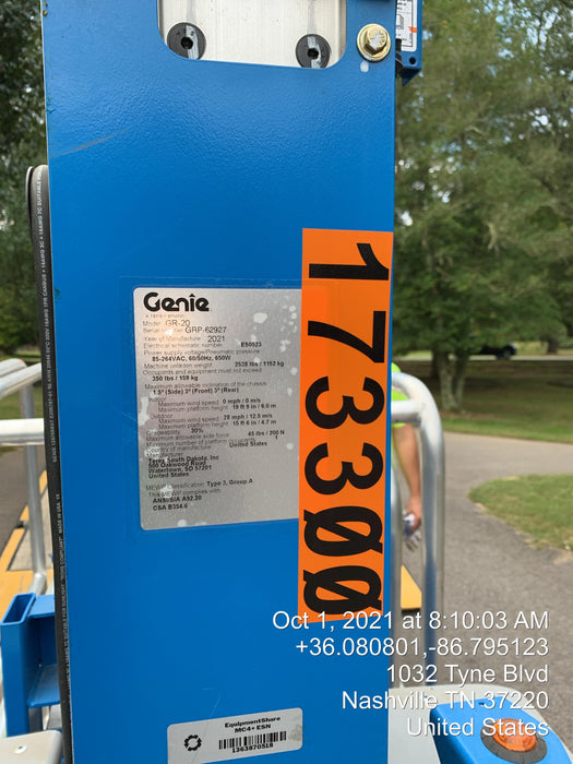 2021 GENIE GR-20