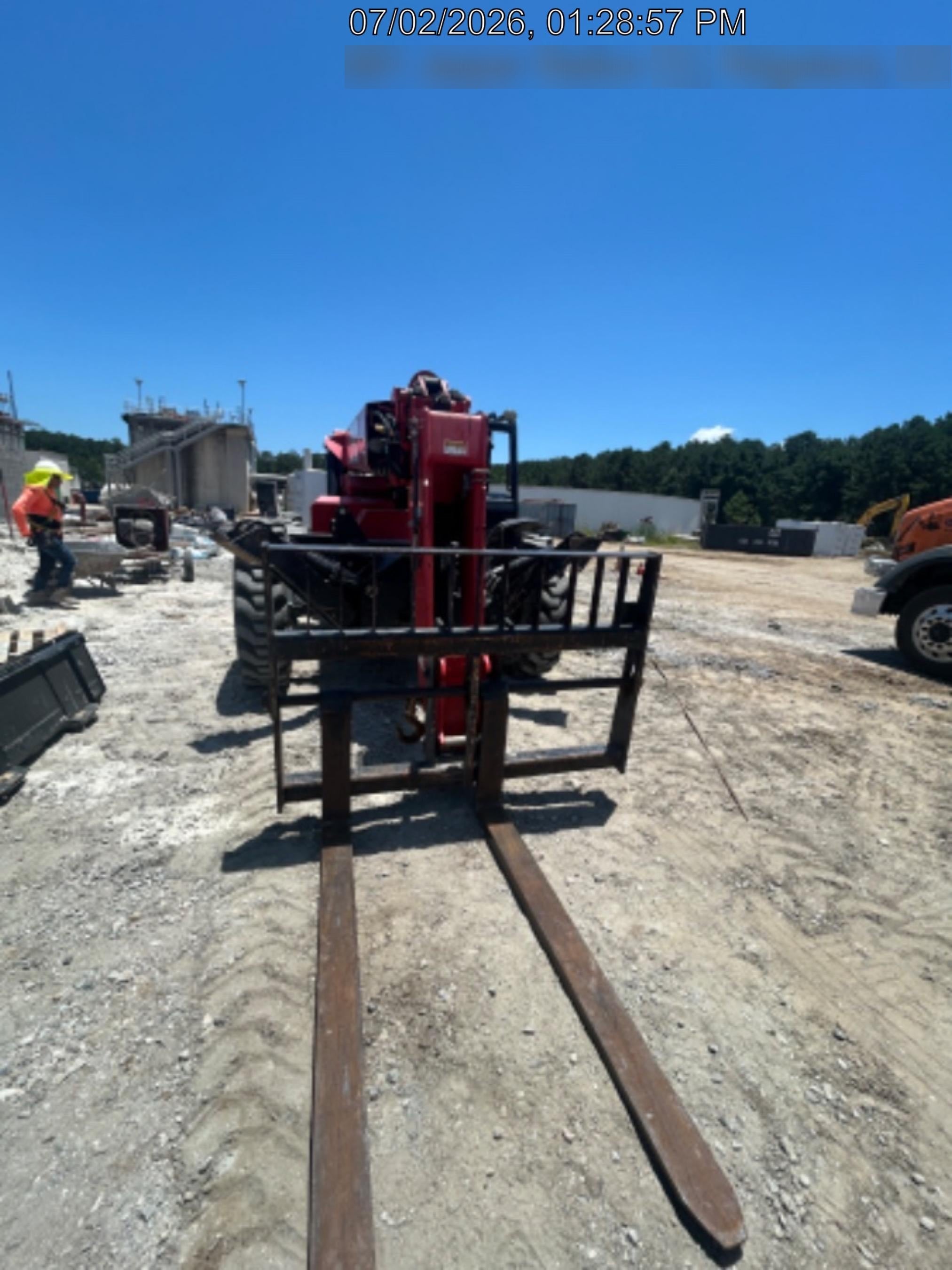 2019 Manitou MTA10055 Canopy, 120 HP, Solid Tires, Work Lights, Lift Hook, Auxiliary Hydraulics 66" Carriage and 60" Forks