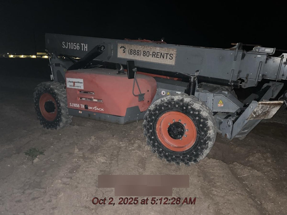 2018 Skyjack SJ1056 TH Skyjack 1056 TH Telehandler w/Open ROPS, Work Lights/Beacon, Solid Tires, 60" Carriage and Forks