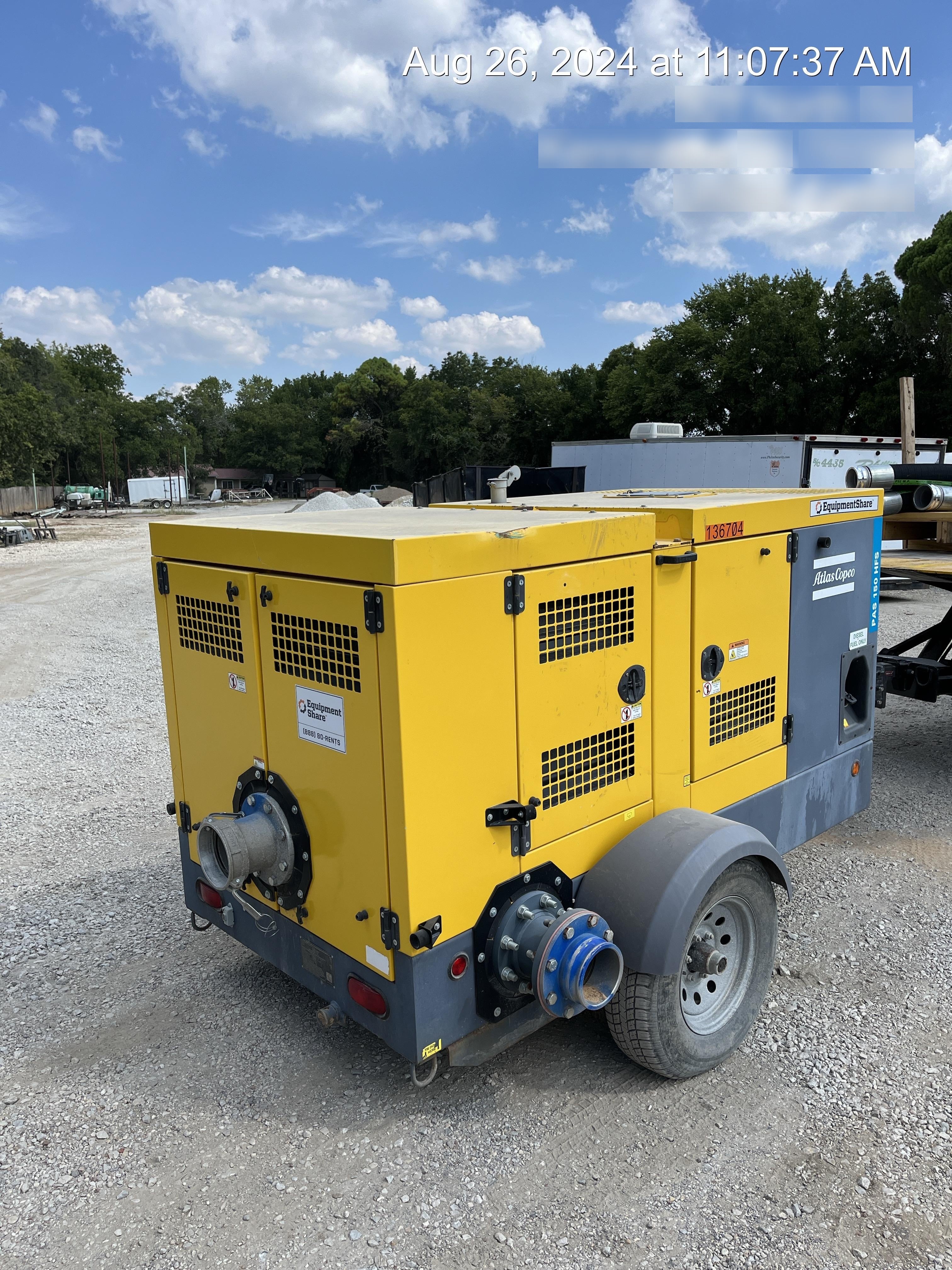 2021 ATLAS COPCO PAS 150 HF CS Enclosed