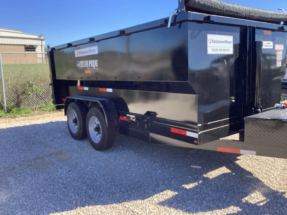 2025 TEXAS PRIDE TRAILERS 14'L x 7'W 5 Cu Yd Trunnion Hydraulic Dump