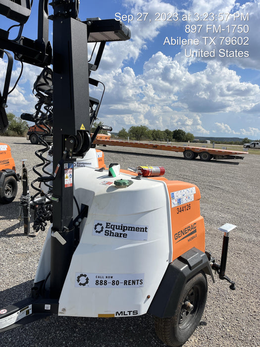 2023 Generac MLT2 Diesel, Flex Switch 120V Input, Powerzone Controller, (4) 320W LED Lights, 4kW Generator, 39.9 Gal Fuel Tank, 2" Ball, T3