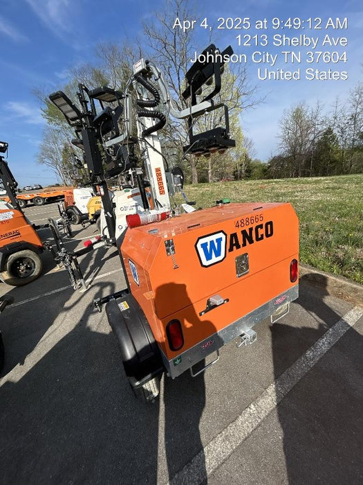 2025 Wanco WLTT-4MM4K Diesel, Mitsubishi L2E, 9.0HP @1800 rpm, Deep Sea Controller, Shore Power Plug, Auto Start, (4) 350W LED Floodlights, 4kW Generator, 60 Gal Fuel Tank, 2" Ball, T3