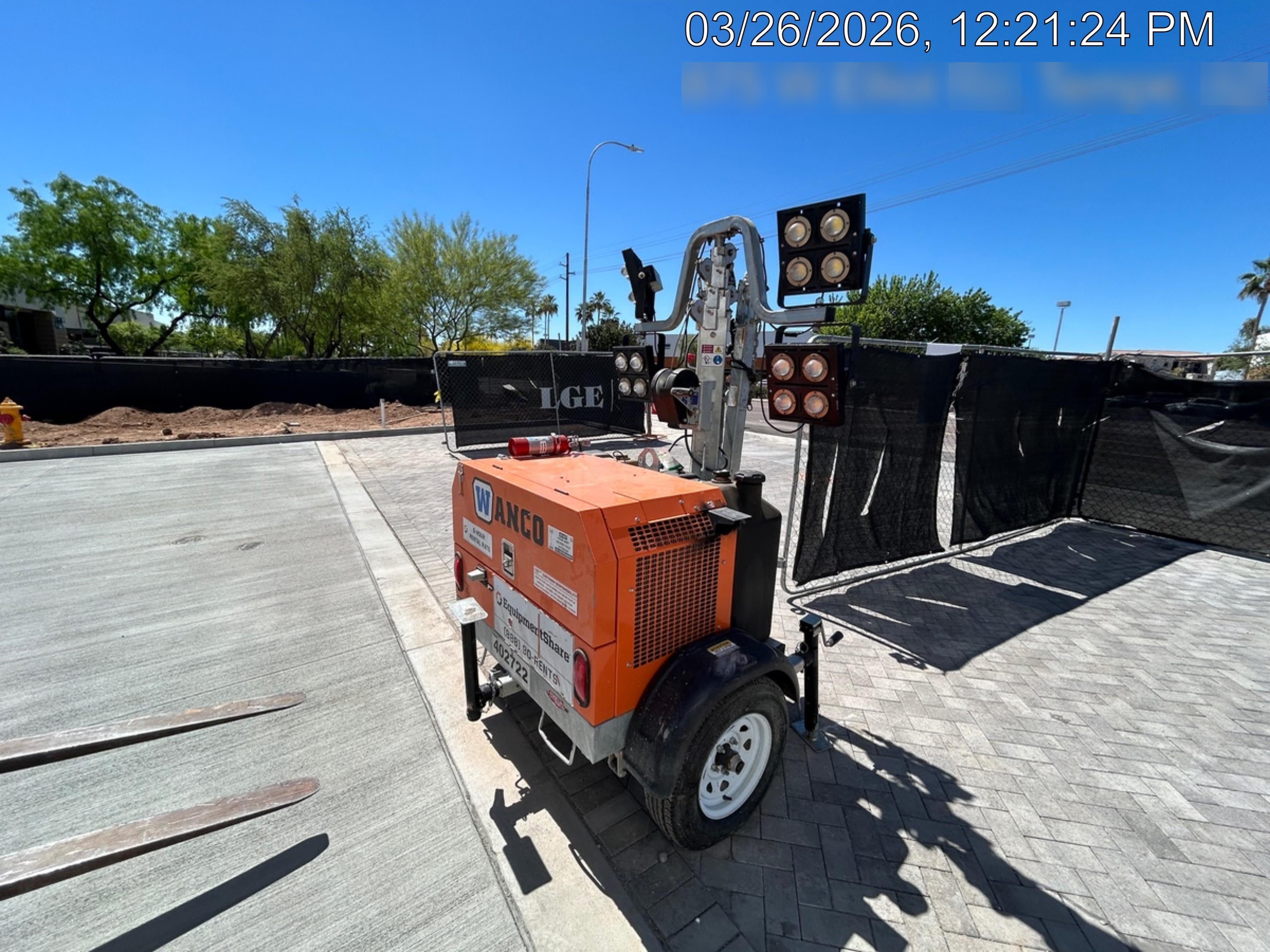 2024 Wanco WLTT-4MM4K Diesel, Deep Sea Controller, Shore Power Plug, Auto Start, (4) 350W LED Floodlights, 4kW Generator, 60 Gal Fuel Tank, 2" Ball, T3