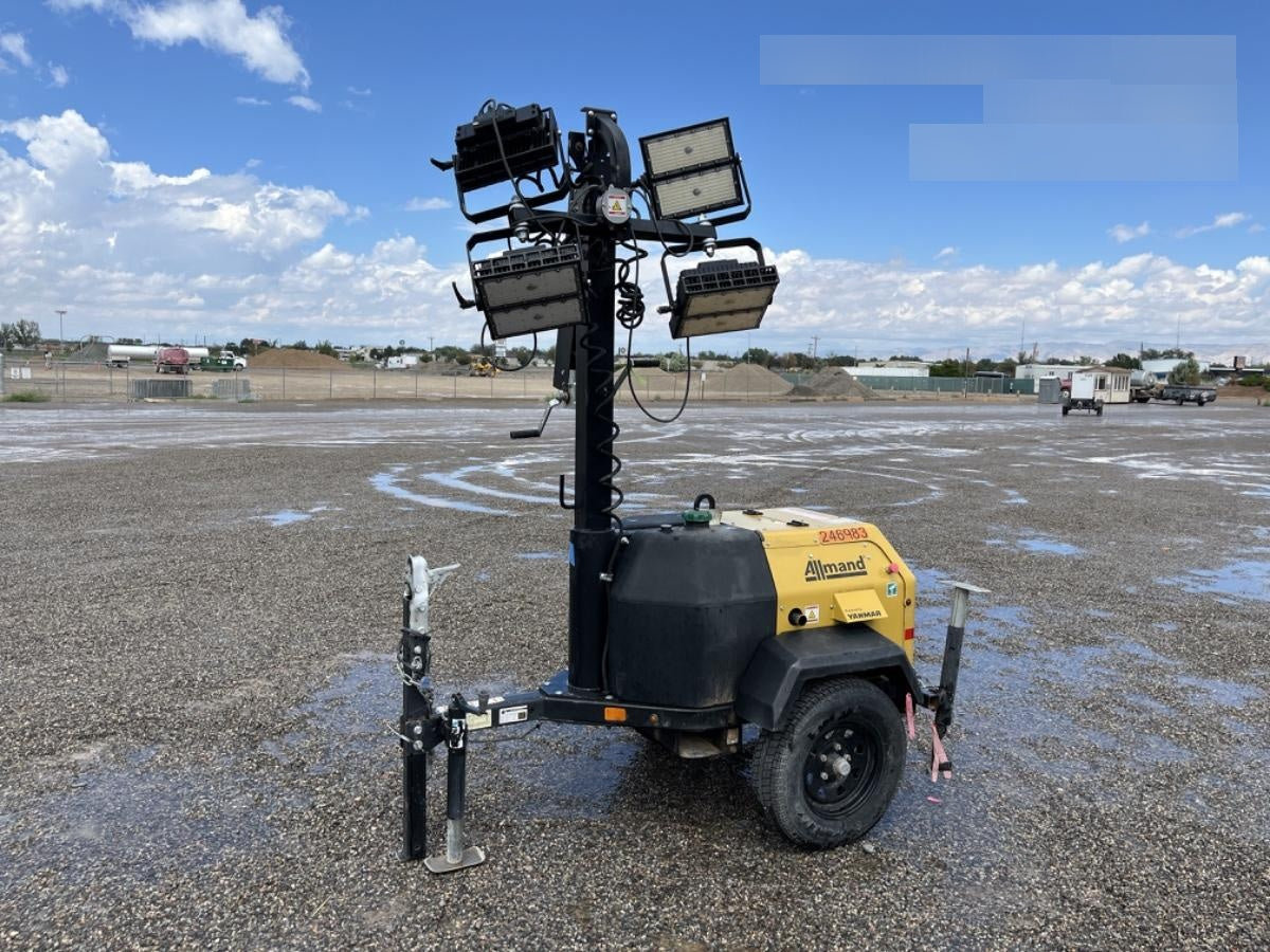 2022 Allmand NLV3GR (4) LED Light Fixture 350W, 23' Vertical Mast, 3kW Prime, Towable, ES Decals, T3