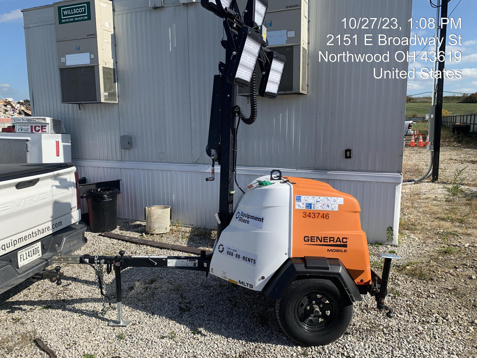 2023 Generac MLT2 Diesel, Flex Switch 120V Input, Powerzone Controller, (4) 320W LED Lights, 4kW Generator, 39.9 Gal Fuel Tank, 2" Ball, T3