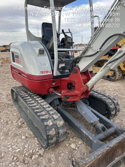 2021 Takeuchi TB235-2R Canopy, Rubber Tracks, Manual QC