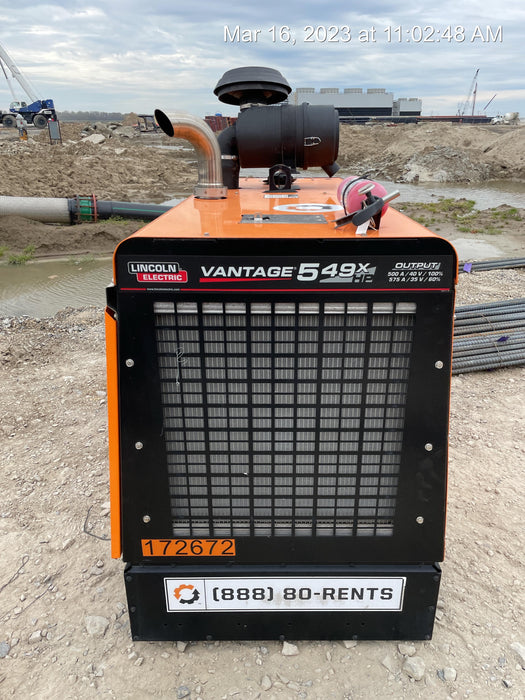 2021 Lincoln Electric Vantage 549X Ready Pak 3, ORANGE (includes trailer, cable rack, fender light kit)