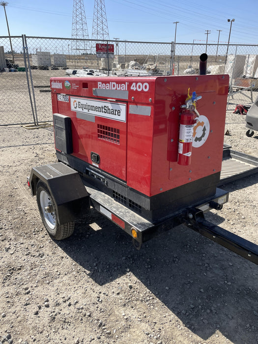2022 Shindaiwa DGW400MDL Kubota D902 Engine, 23 HP, Dual Op Welder, Wire, Arc, Droop Stick, Tig, and CC Stick Functionality, Simulphase, 3 Phase and 1 Phase Gen Output, Single Axle NB Trlr, Slr Trckl Chrg 12V 12W, Fire Ext