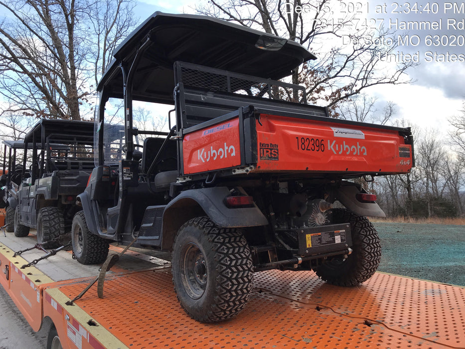 2022 Kubota RTV-X1140W-H Plastic Canopy, Windshield Acrylic Clear, LED Strobe Light, Wire Harness Kit, Back up Alarm