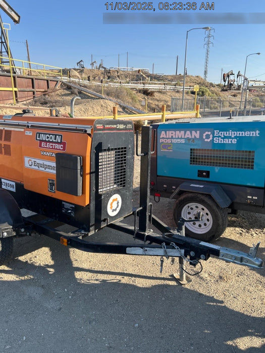 2021 Lincoln Electric Vantage 322 Vantage 322 Ready Pak 3 w/ Decals, ORANGE (includes trailer, cable rack, fender light kit) NO Telematics