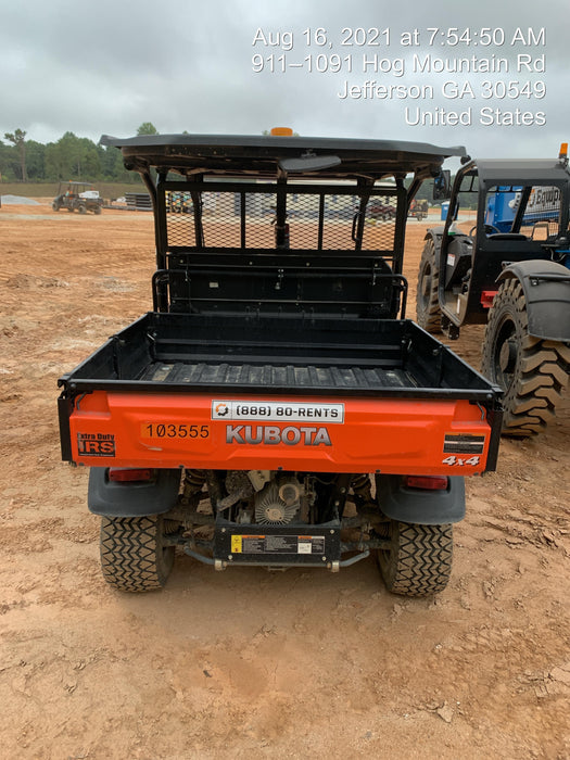 2020 Kubota RTV-X1140W-H 4WD utility cart -LED strobe -Windshield tempered glass -Plastic canopy -Wire harness kit -Backup alarm