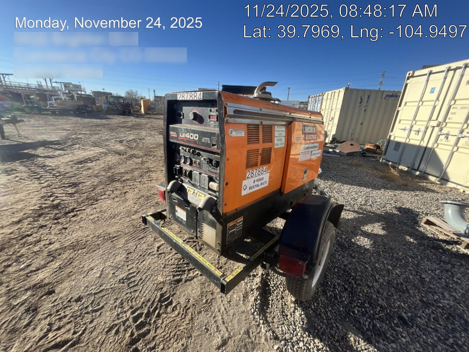 2023 Lincoln Electric LE400 Kubota V1505, Trlr, Cable Rack, Light Kit, ES Decals, T3