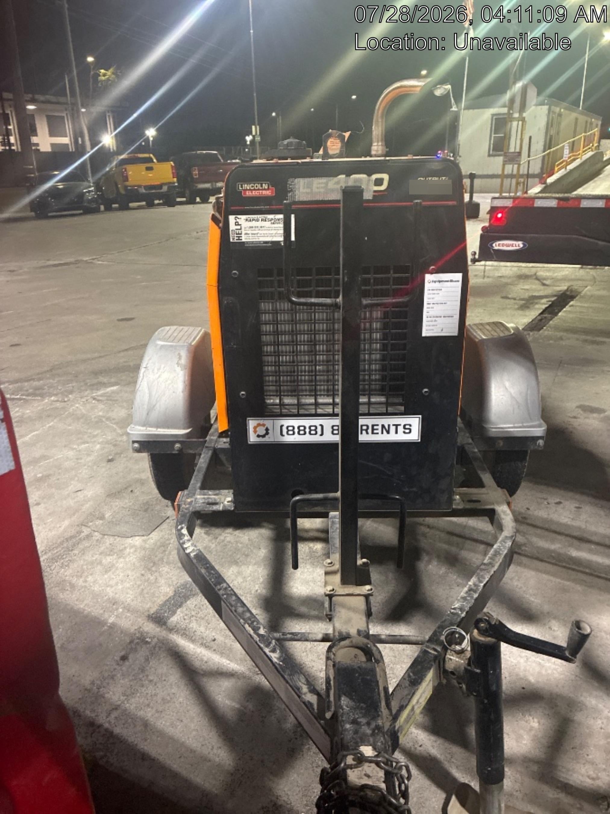2022 Lincoln Electric LE400 Kubota V1505, Trlr, Cable Rack, Light Kit, ES Decals, T3
