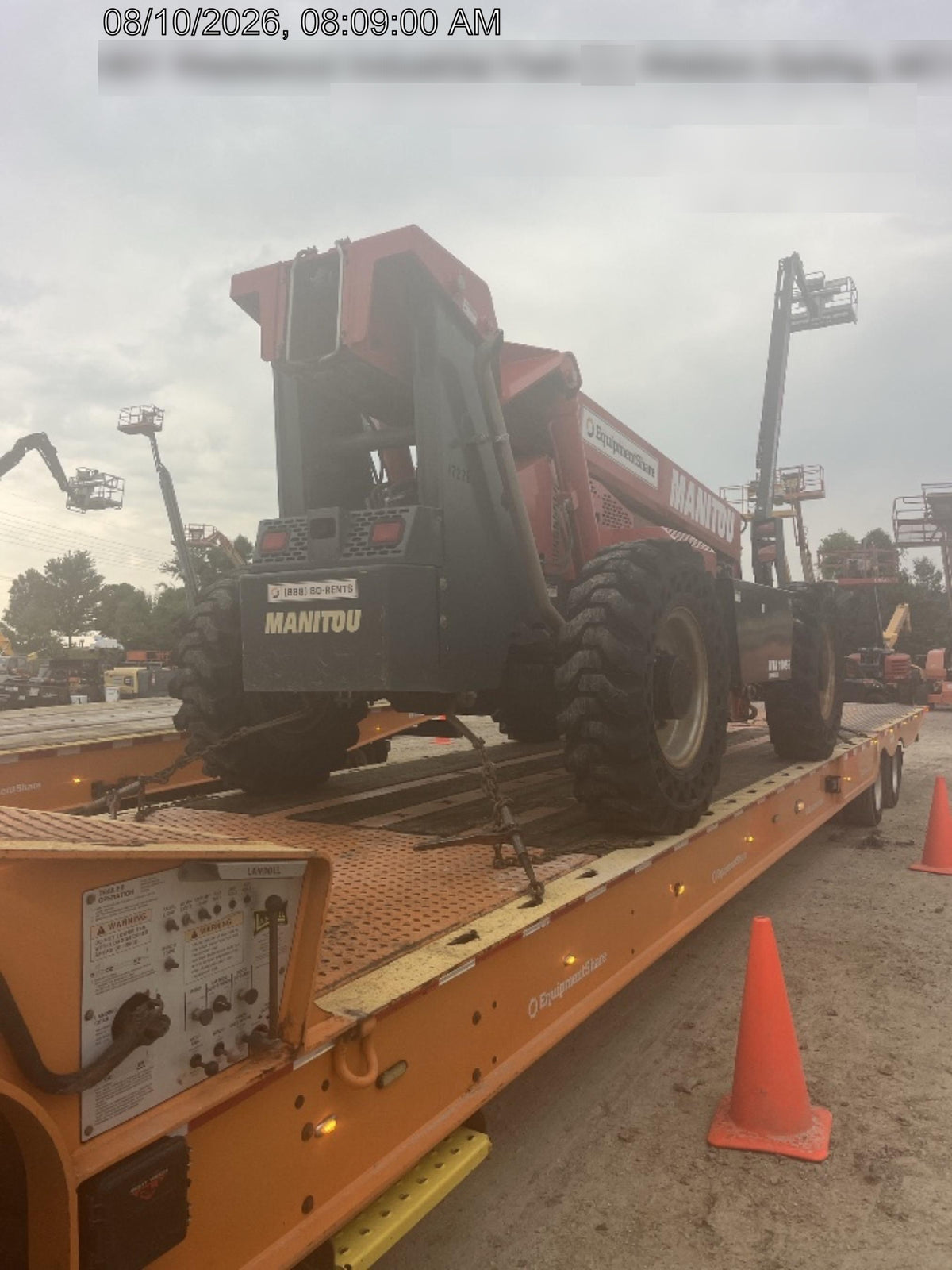 2019 Manitou MTA10055 Manitou MTA10055 - 120 HP T4, Canopy, Worklights/Strobe, Beacon, 66" Carriage, 60" Forks, Solid Tires, Lift Hook, Aux Hydraulics