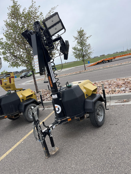 2022 Allmand NLV3GR (4) LED Light Fixture 350W, 23' Vertical Mast, 3kW Prime, Towable, ES Decals, T3