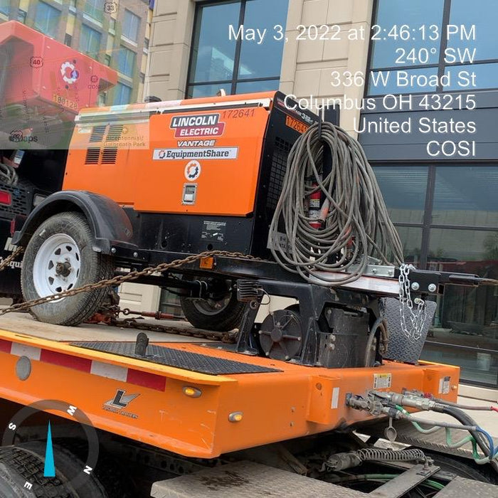 2021 Lincoln Electric Vantage 322 Vantage 322 Ready Pak 3 w/ Decals, ORANGE (includes trailer, cable rack, fender light kit) NO Telematics