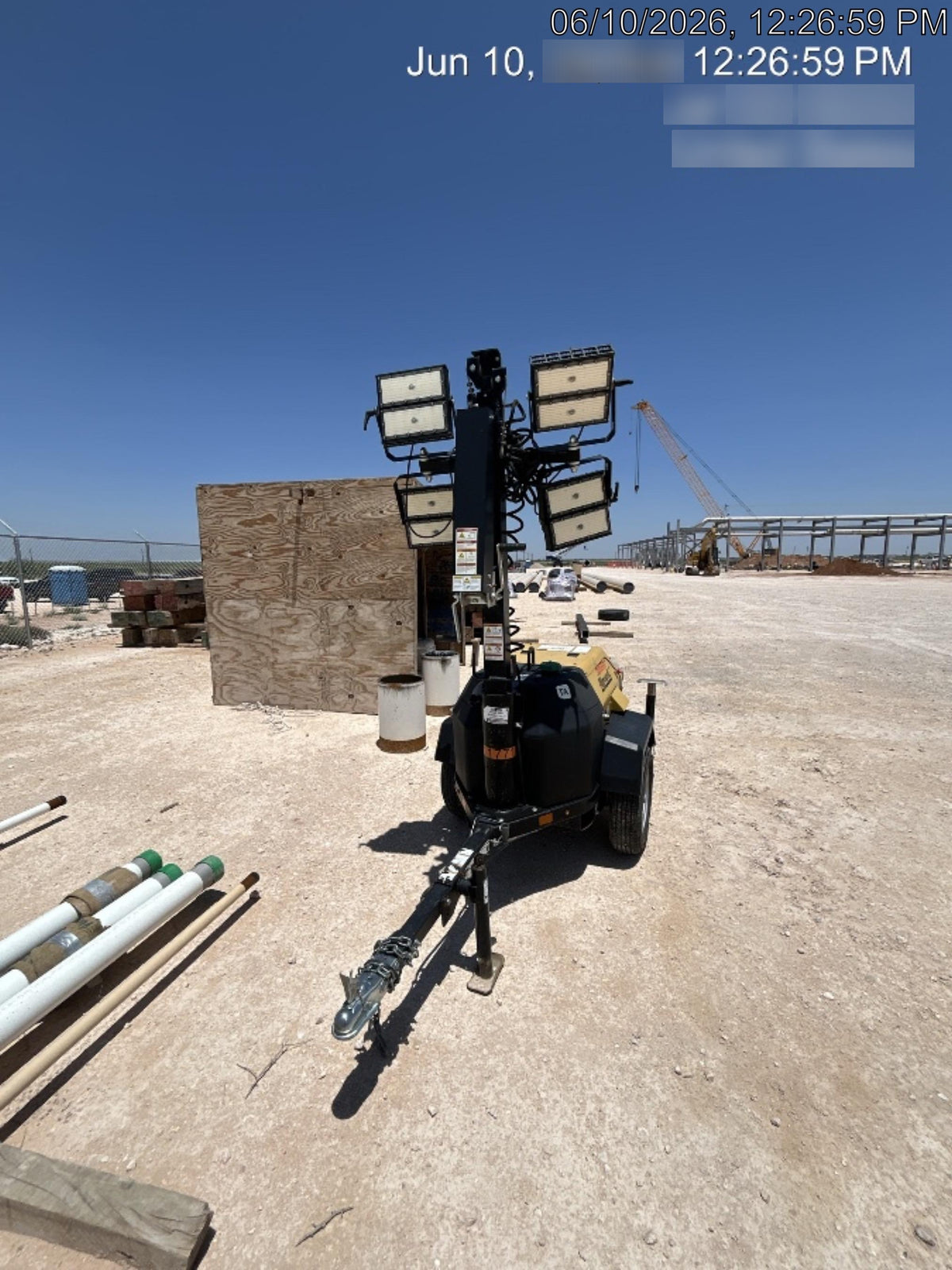 2022 Allmand NLV3GR (4) LED Light Fixture 350W, 23' Vertical Mast, 3kW Prime, Towable, Deep Sea L401, Leveling Jacks, Yanmar T4F 5.8hp