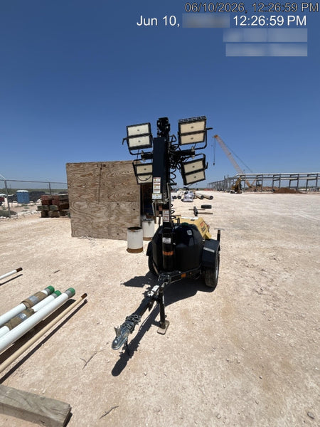 2022 Allmand NLV3GR (4) LED Light Fixture 350W, 23' Vertical Mast, 3kW Prime, Towable, Deep Sea L401, Leveling Jacks, Yanmar T4F 5.8hp