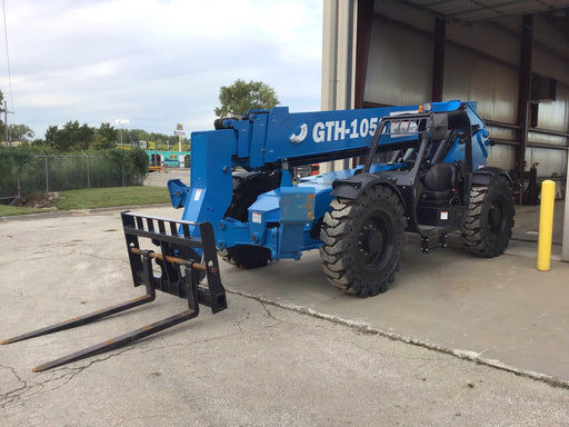 2019 Genie GTH-1056 Canopy, Solid RT Tires, LED Work Lights, Beacon 60" QA Carriage, 60" Forks