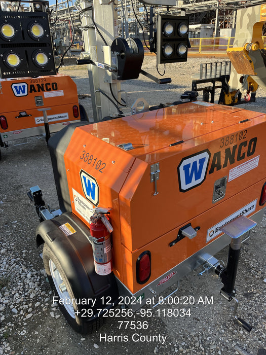 2024 Wanco WLTT-4MM4K Diesel, Deep Sea Controller, Shore Power Plug, Auto Start, (4) 350W LED Floodlights, 4kW Generator, 60 Gal Fuel Tank, 2" Ball, T3