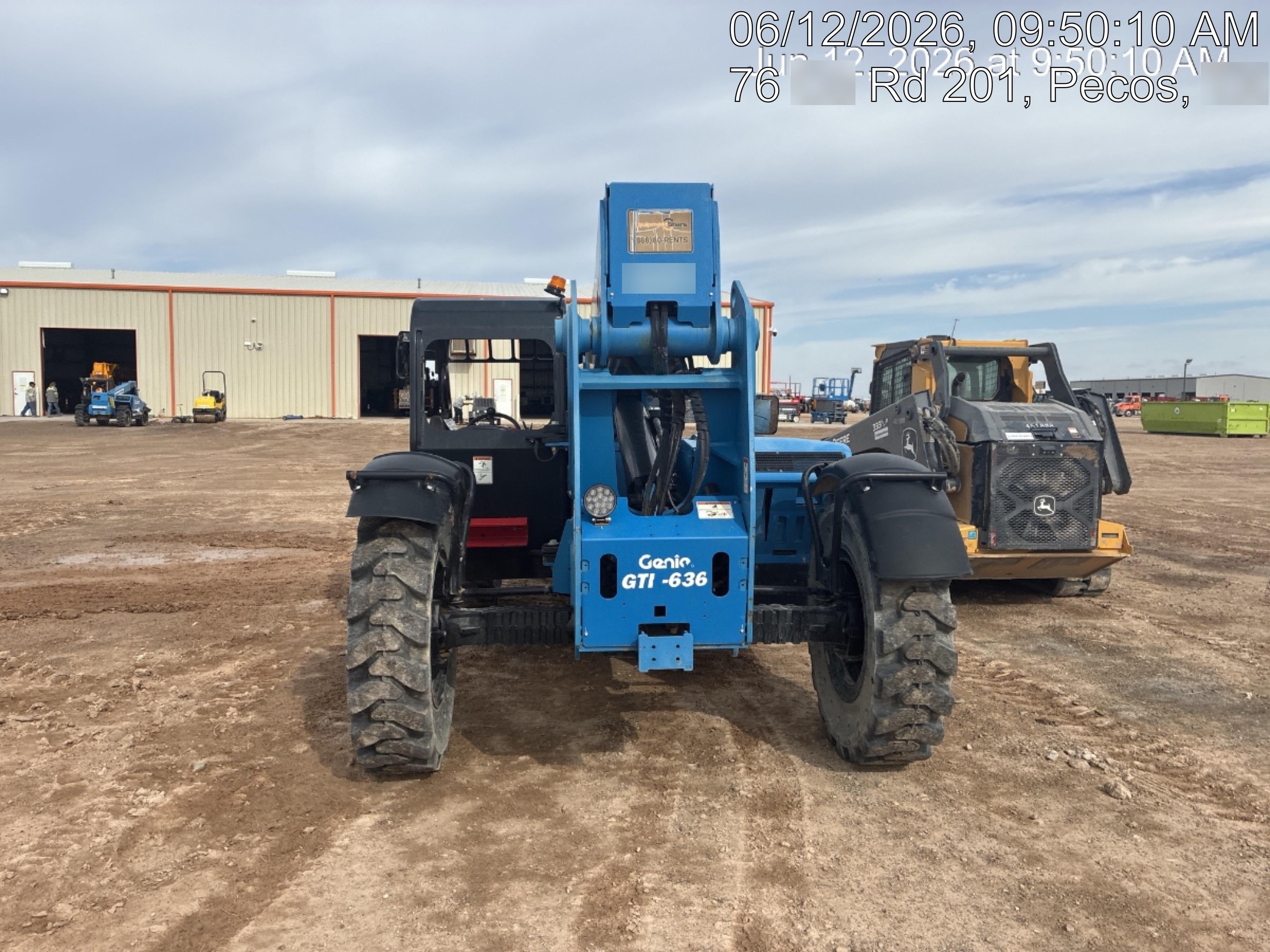 2019 Genie GTH-636 Canopy, Solid RT Tires, LED Work Lights, Beacon 60" QA Carriage, 48" Forks