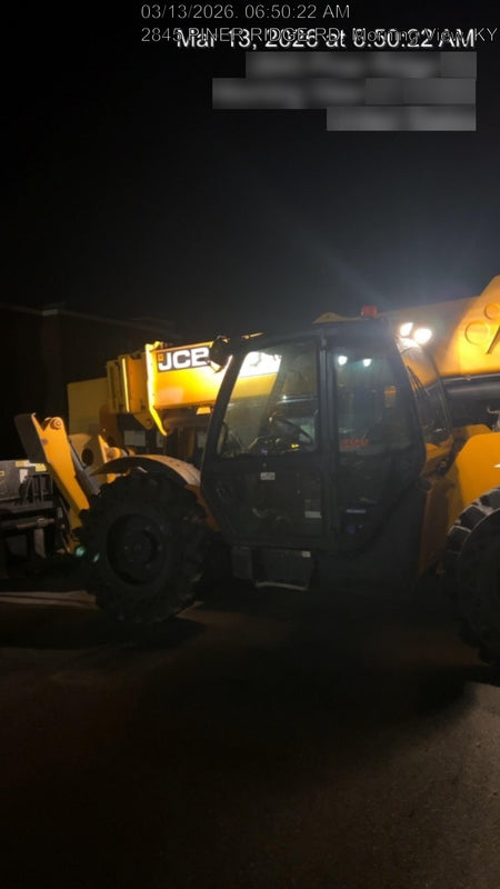 2019 JCB 512-56 Cab/Heat/Air, 109 HP, Solid Tires, STD Worklight, Beacon, Aux Hydraulics, Lifting Eye, Back up Alarm w/66" Carriage/60" Forks