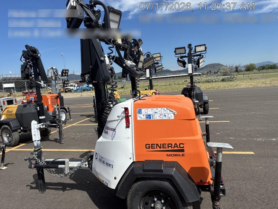 2024 Generac MLT2 Diesel, Flex Switch 120V Input, Powerzone Controller, 
(4) 320W LED Lights, 4kW Generator, 39.9 Gal Fuel Tank, 2" Ball, T3