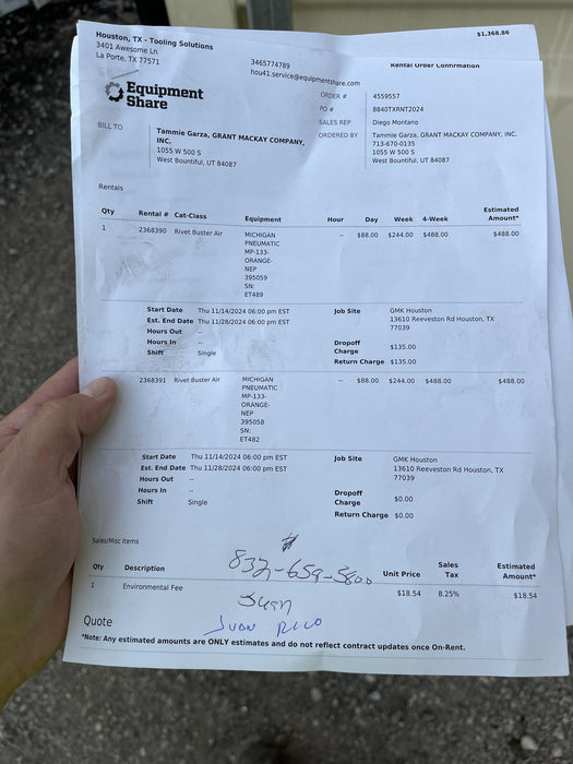 2024 MICHIGAN PNEUMATIC MP-133-ORANGE-NEP