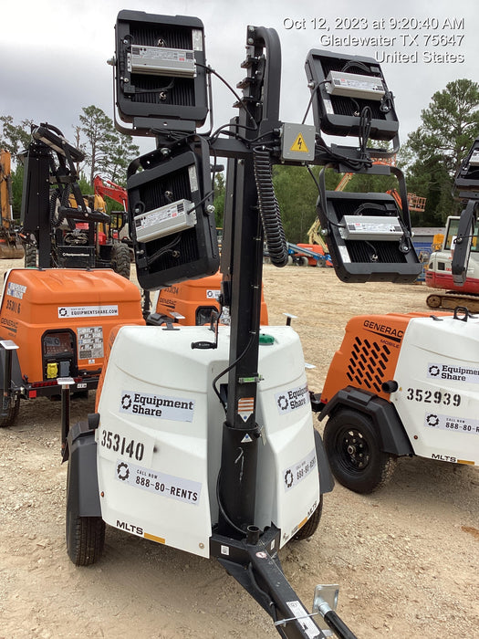 2023 Generac MLT2 Diesel, Flex Switch 120V Input, Powerzone Controller, (4) 320W LED Lights, 4kW Generator, 39.9 Gal Fuel Tank, 2" Ball, T3