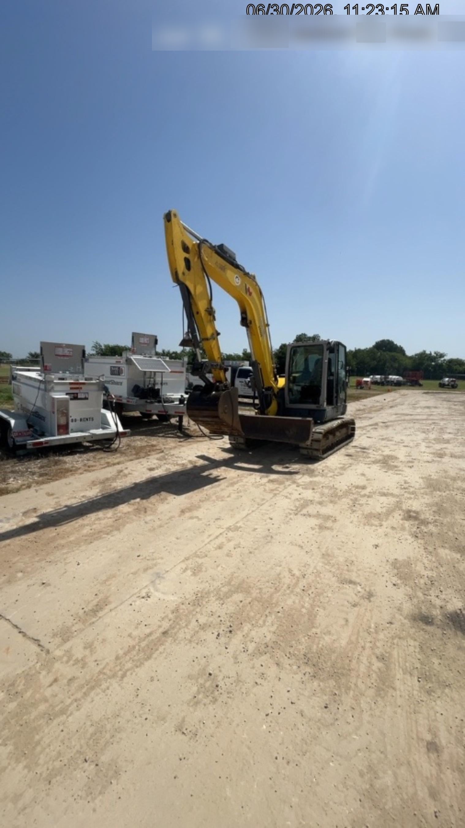Wacker Neuson ET90 Enclosed Cab, Hybrid Tracks, Long Dipperstick, Bucket