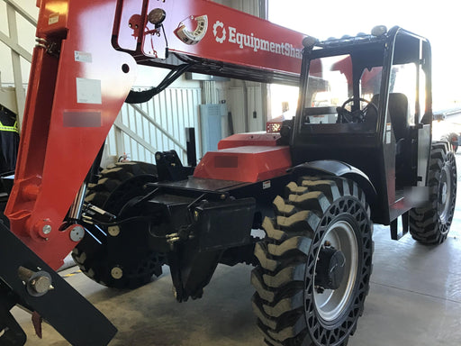 2019 Manitou 12042 Canopy, 120 HP , Solid Tires, Work Lights, Lift Hook, Auxiliary Hydraulics 66" Carriage and 60" Forks