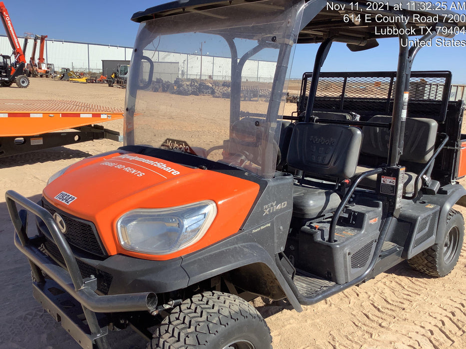 2020 Kubota RTV-X1140W-H Canopy, 4-Seater, Diesel, Windshield Acrylic Clear, LED Strobe, Backup Alarm