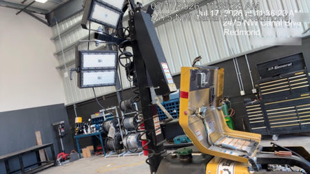 2020 Allmand NLV3GR (4) LED Light Fixture 350W, 23' Vertical Mast, 3kW Prime, Towable, Deep Sea L401, Leveling Jacks, Yanmar T4F 5.8hp