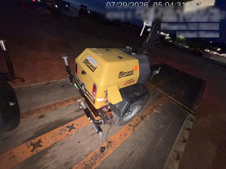2020 Allmand NLV3GR (4) LED Light Fixture 350W, 23' Vertical Mast, 3kW Prime, Towable, Deep Sea L401, Leveling Jacks, Yanmar T4F 5.8hp