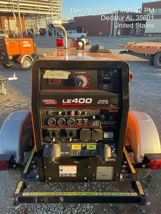 2022 Lincoln Electric LE400 Kubota V1505, Trlr, Cable Rack, Light Kit, ES Decals, T3