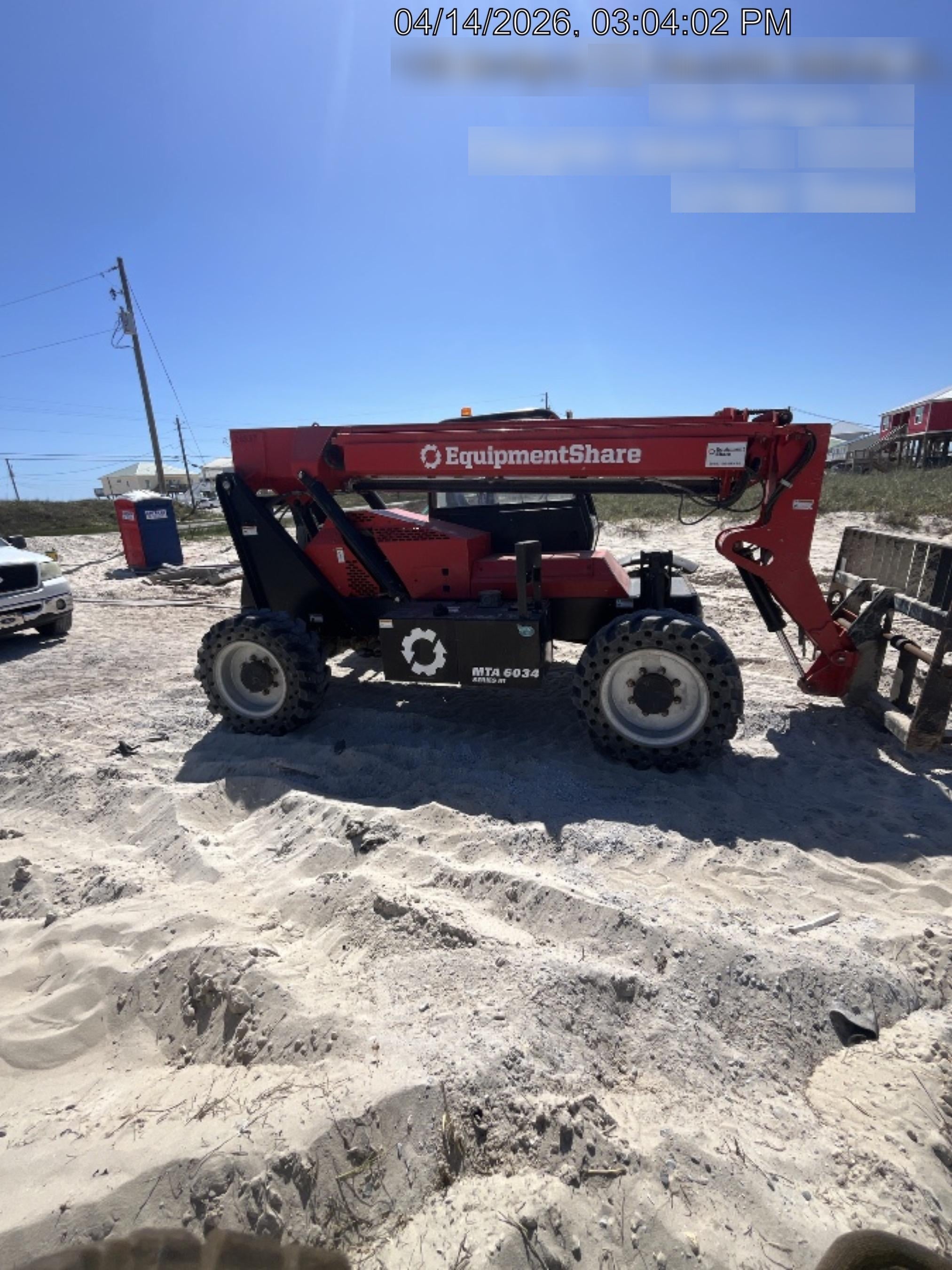 2019 Manitou MTA6034 Manitou MTA6034 Canopy, LED Work Lights, Solid Tires, Beacon, Auxiliary Hydraulics w/48" Carriage and 48" Forks