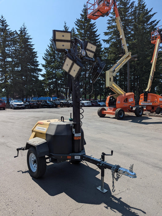2021 Allmand NLV3GR (4) LED Light Fixture 350W, 23' Vertical Mast, 3kW Prime, Towable, Deep Sea L401, Leveling Jacks, Yanmar T4F 5.8hp