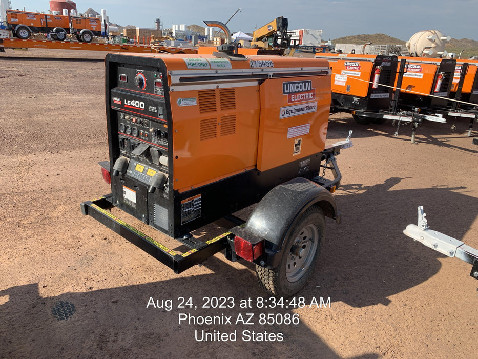 2022 Lincoln Electric LE400 Kubota V1505, Trlr, Cable Rack, Light Kit, ES Decals, T3