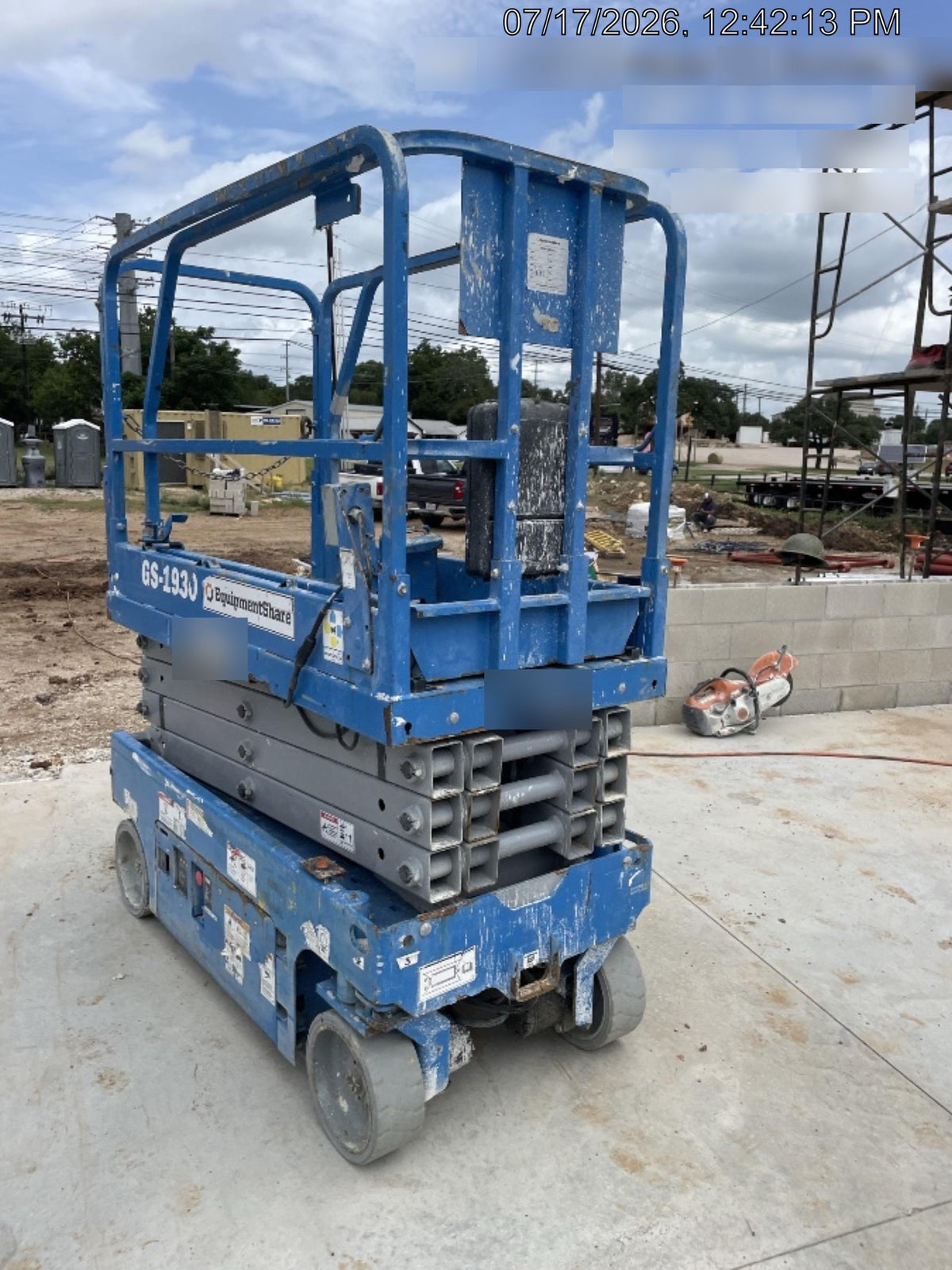 2019 Genie GS-1930 Fixed Rails with Chain Entry