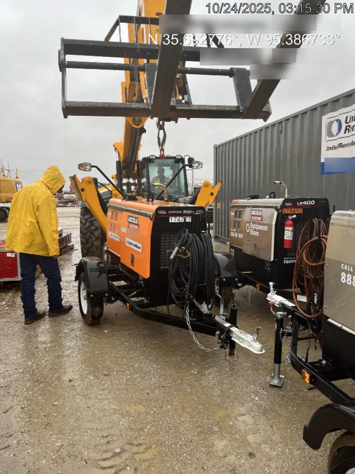 2021 Lincoln Electric Vantage 322 Vantage 322 Ready Pak 3 w/ Decals, ORANGE (includes trailer, cable rack, fender light kit) NO Telematics